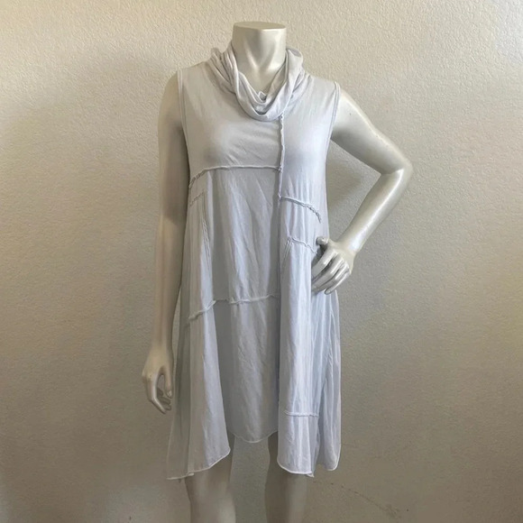 Lt blue Pete & Greta Johnny Was Cowl Neck Dress - Picture 14 of 16